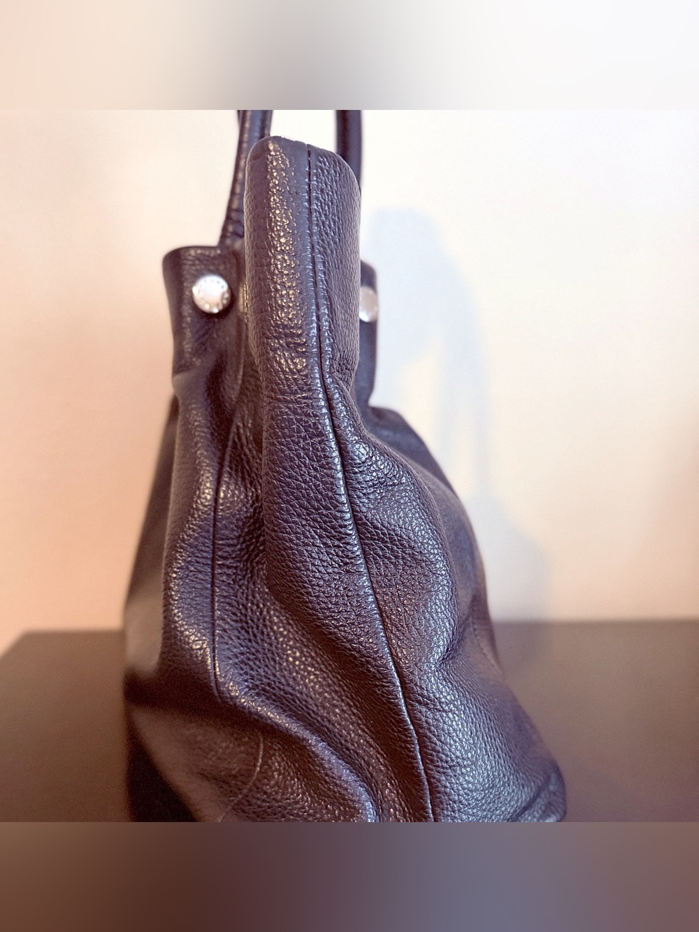 Furla Black Pebbled Leather Tote with Tag - Picture 3 of 7